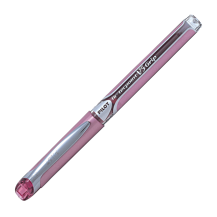Lápiz Tinta Hi-Tecpoint Grip V5 0.5 Rosado Pilot 1