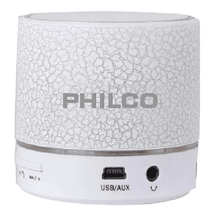 Parlante Bluetooth Usb Led Blanco 325wh Philco