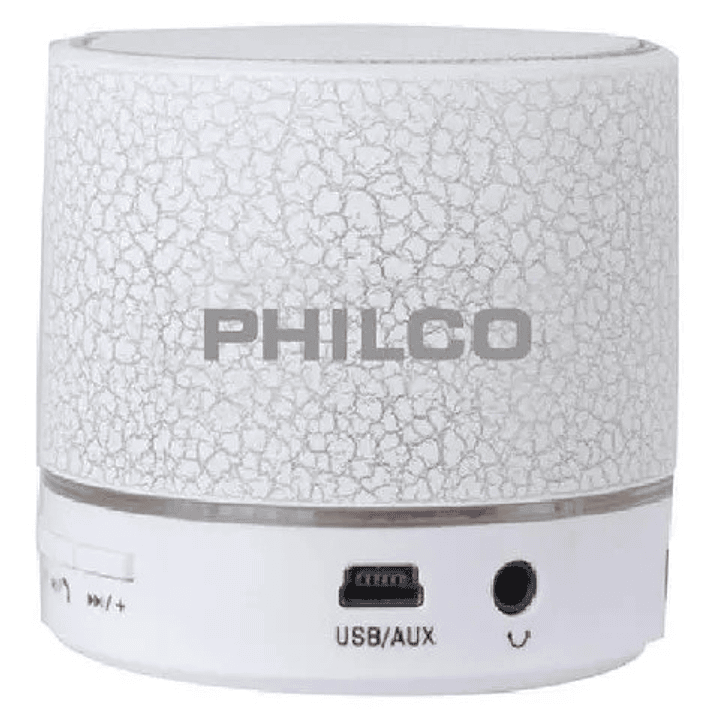 Parlante Bluetooth Usb Led Blanco 325wh Philco 1
