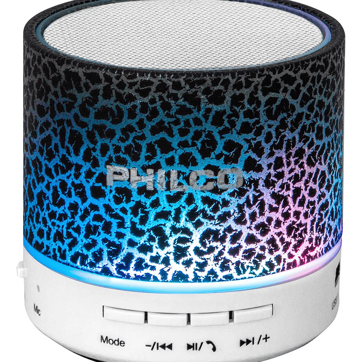 Parlante Bluetooth Usb Led Negro 325wh Philco 2