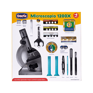 Microscopio 1200x Con Accesorios Color Plateado