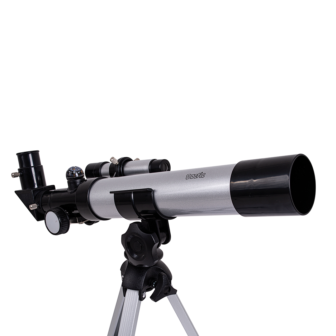 Telescopio Aluminio Con Trípode Escolar Dactic +8 Color Gris 3