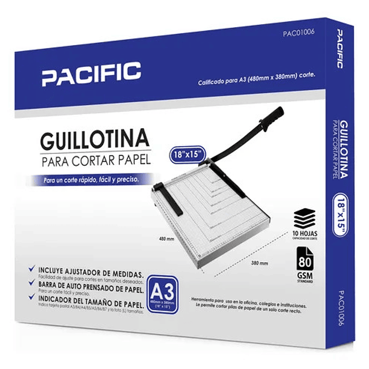 Guillotina Pacific Color 46x38 Pulgadas A3 Pac01006 1