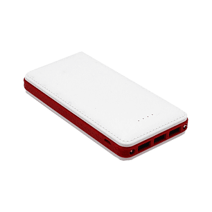 Power Bank Cargador Portátil 17000Mah 3 Usb Blanco Rojo 