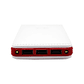 Power Bank Cargador Portátil 17000Mah 3 Usb Blanco Rojo  - Miniatura 2