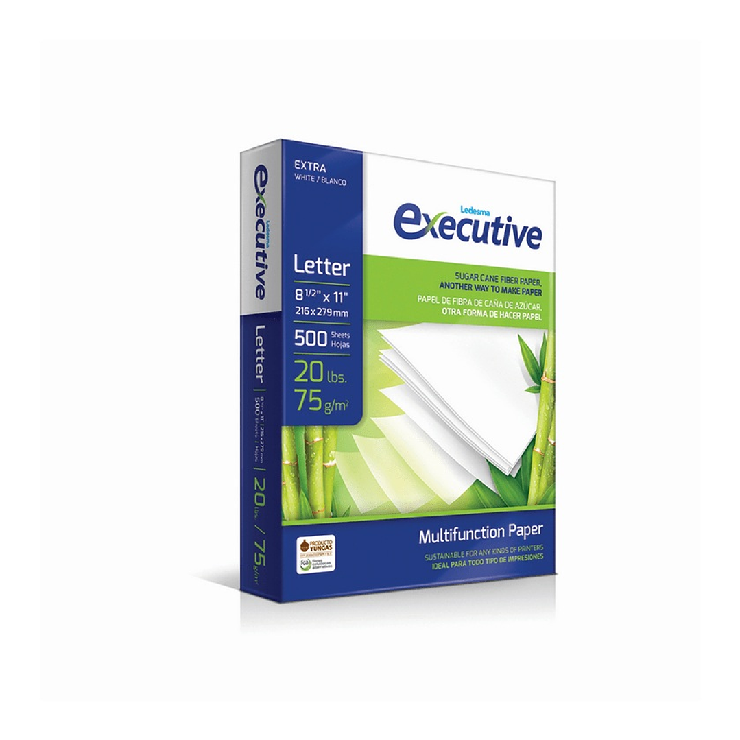 Resma Carta Executive 75Gr X 500 Hojas Papel Bond Blanco 1