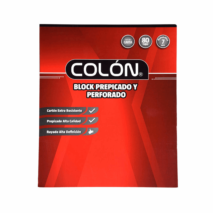  Block Carta 7 Mm 80 Hojas Colon 2