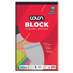 Block Oficio 7mm 80 Hojas Colon