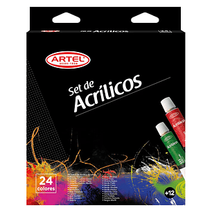 Set Acrilicos 24 Colores  Artel