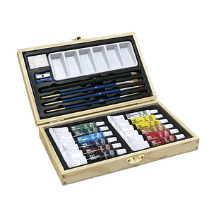 Maleta 12 Pinturas Acrilicas + Accesorios