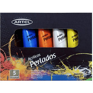 SET 5 PINTURA ACRILICO PERLADO 22ML ARTEL