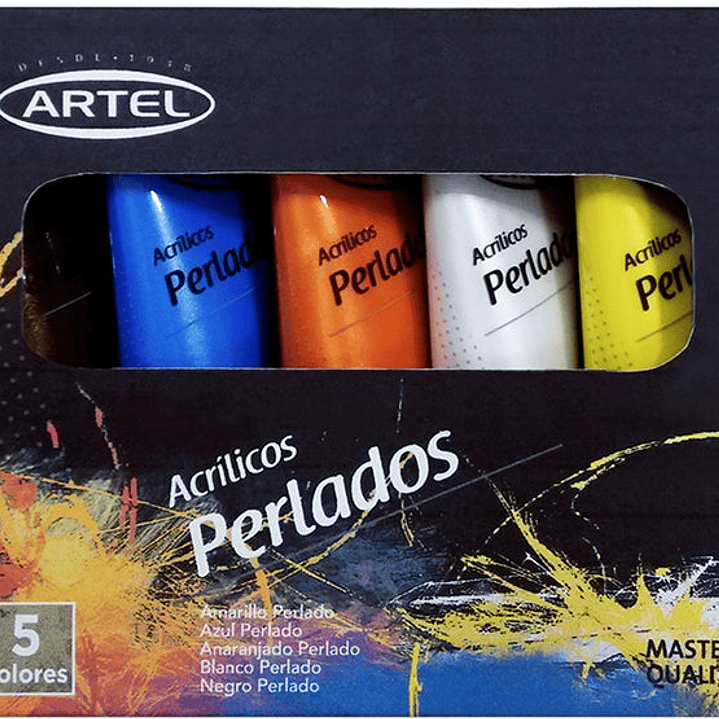 SET 5 PINTURA ACRILICO PERLADO 22ML ARTEL 1