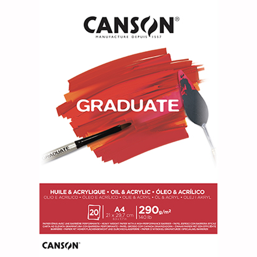 Canson Graduate Óleo y Acrílico A4 290 grs 1
