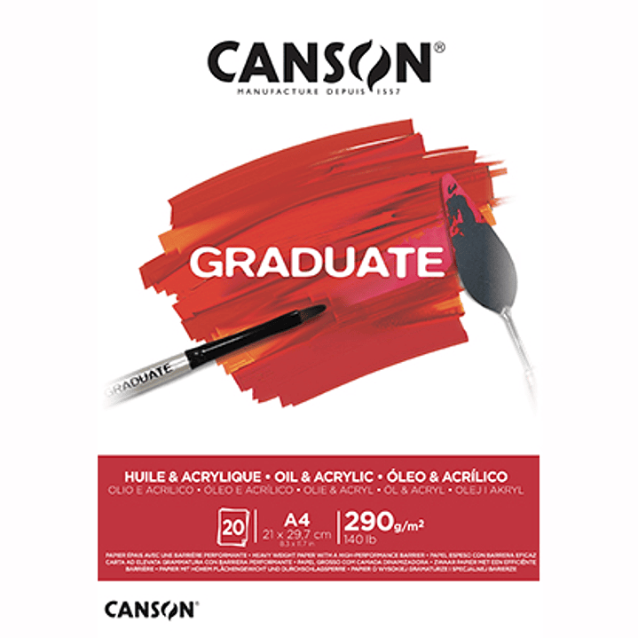 Canson Graduate Óleo y Acrílico A4 290 grs 1