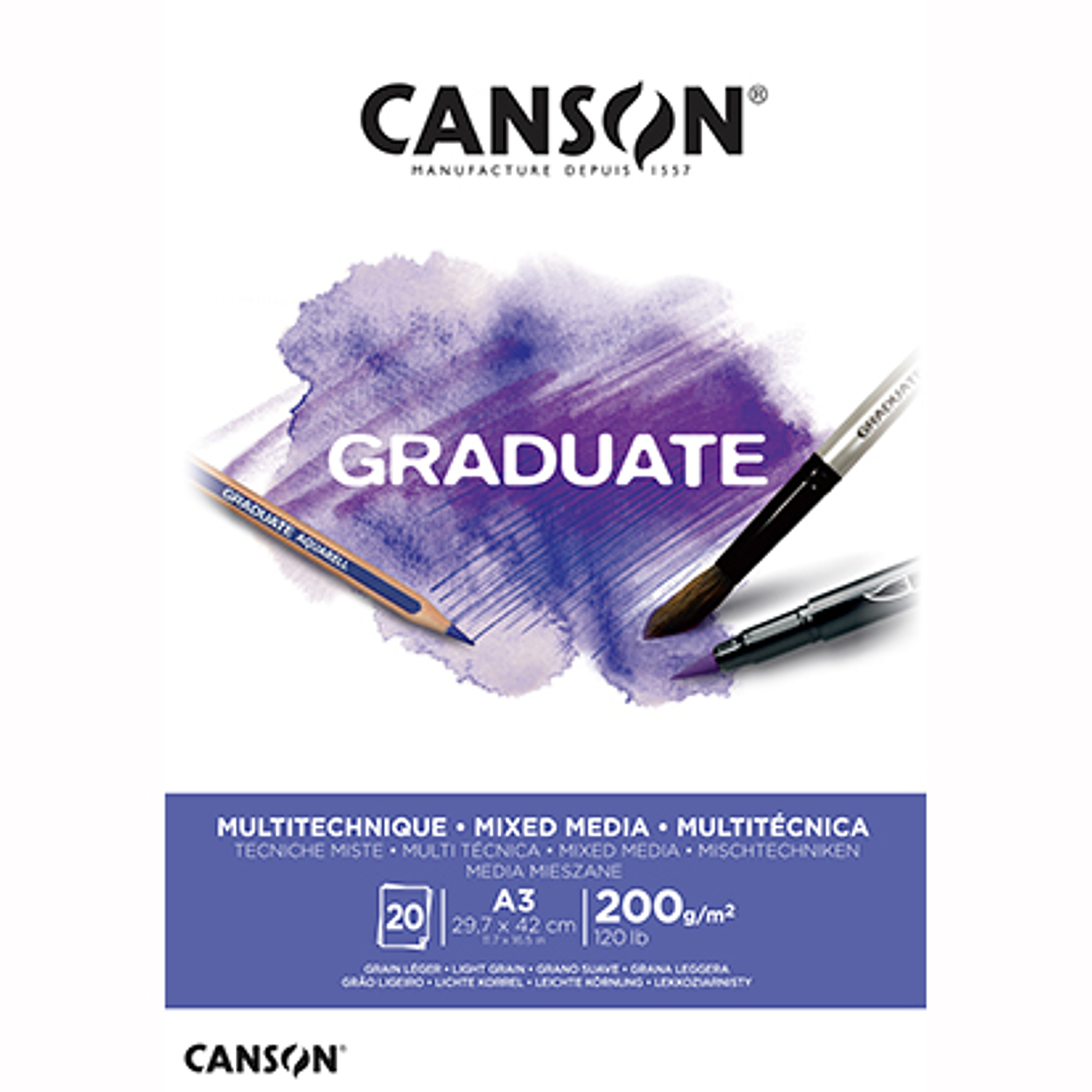 Canson Graduate Mix Media A4 200grs 1