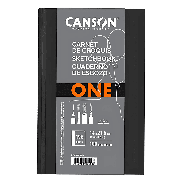 Canson Art Book - Libreta One 98 Hojas, 100 g/m2  14 x 21.6 cm 1