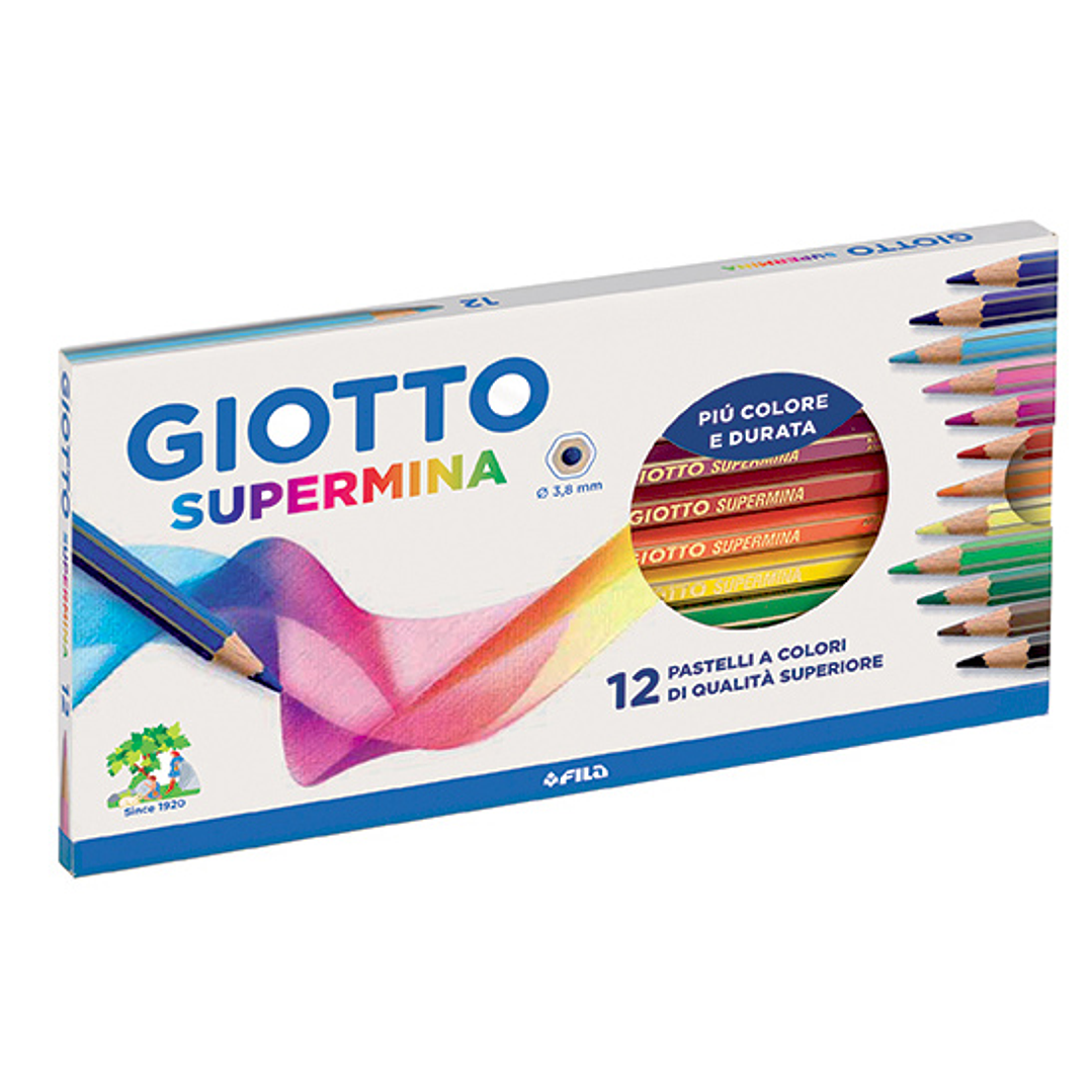 Giotto Supermina 12 colores Premium 1