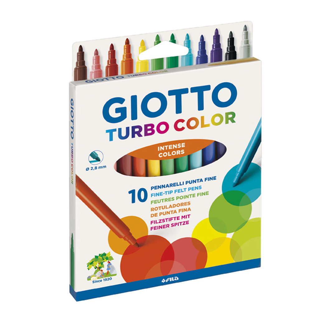Marcador Turbo 10 Colores Giotto 1