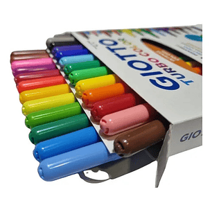 Marcador Escolar Giotto 24 Colores Turbo Plumón Niños