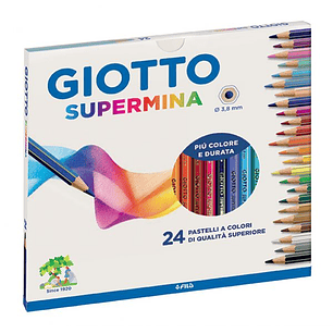 Lapiz Giotto Supermina  24 Colores  Mina 3.8 Mm Espesor