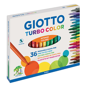 Marcador Escolar Giotto Turbo Color - 36 Colores