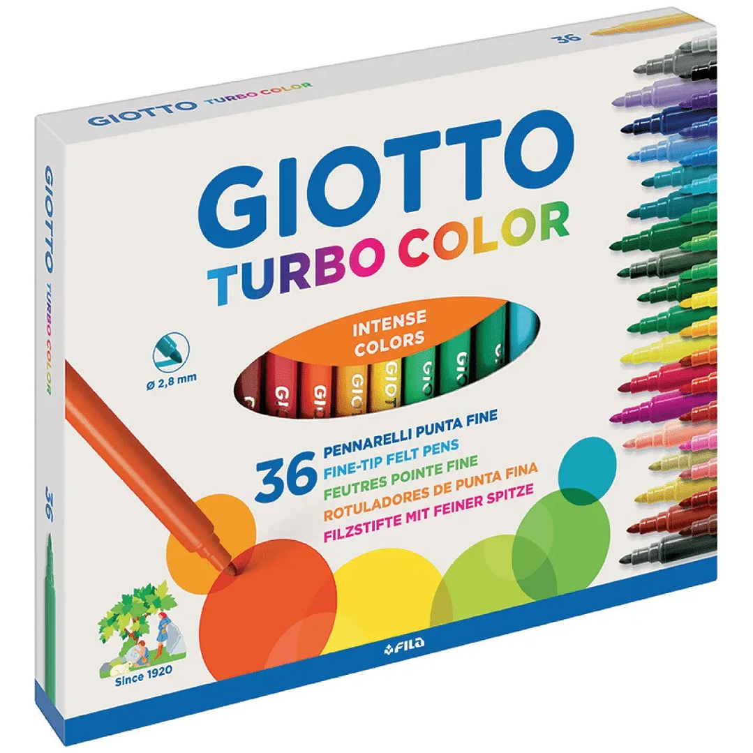 Marcador Escolar Giotto Turbo Color - 36 Colores 2