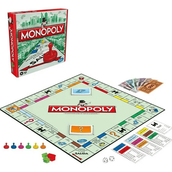 Juego De Mesa Hasbro Monopoly Clásico 2-6 Jugadores desde los 8 años Español 1