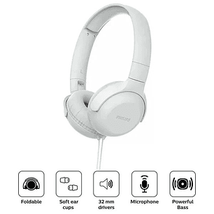 AURICULAR 2000 SERIES PHILIPS  MICROFONO INTEGRADO BLANCO