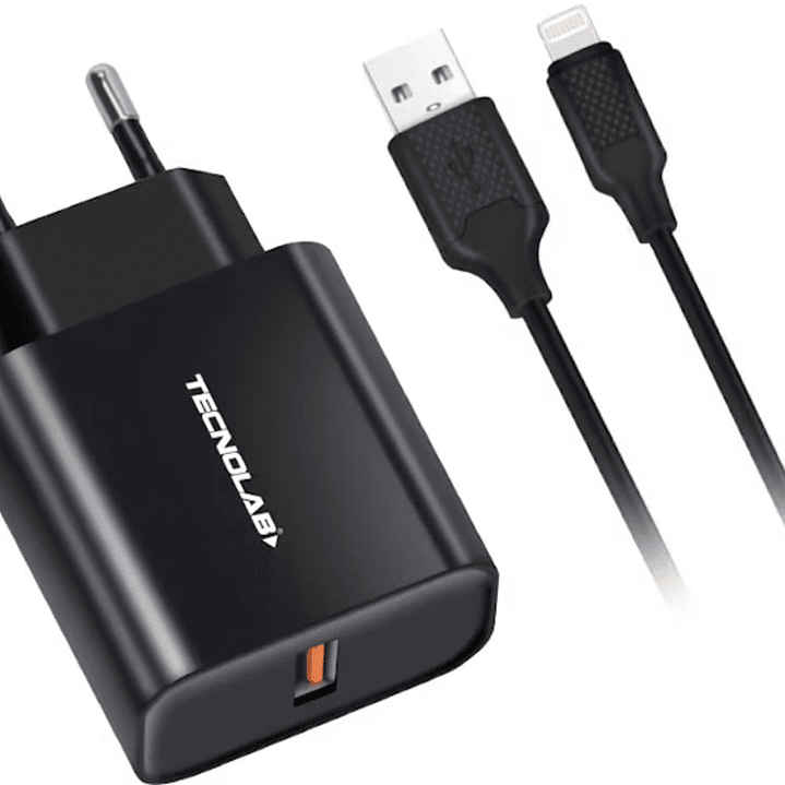 CARAGADOR LIGHTNING TURBO TECNOLAB QC 3.0 18W TL466 IPHONE 1