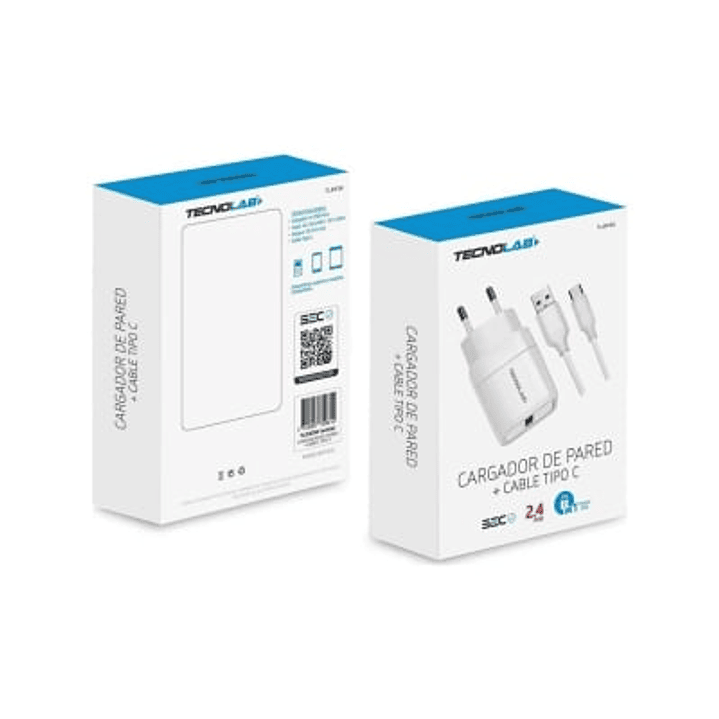 CARGADOR TIPO C + CABLE TIPO C A TIPO C   TL464 TECNOLAB 2