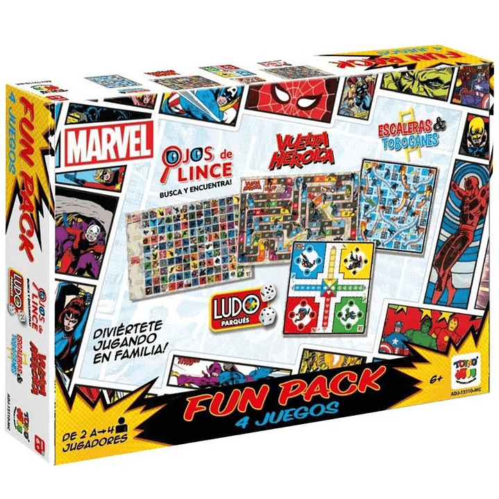 Fun Pack  4 Juegos MARVEL y DISNEY (Modelos Aleatorios) 2