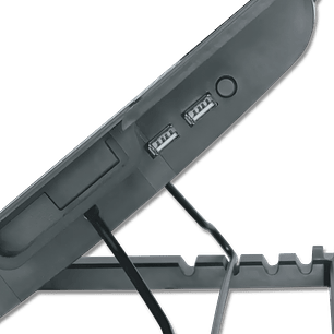 VENTILADOR COOLER NOTEBOOK AJUSTABLE NEGRO ULTRA