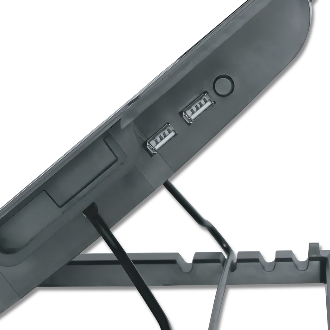 VENTILADOR COOLER NOTEBOOK AJUSTABLE NEGRO ULTRA 2