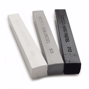 SET PASTELES SECO LYRA TONOS GRISES - 12 COLORES