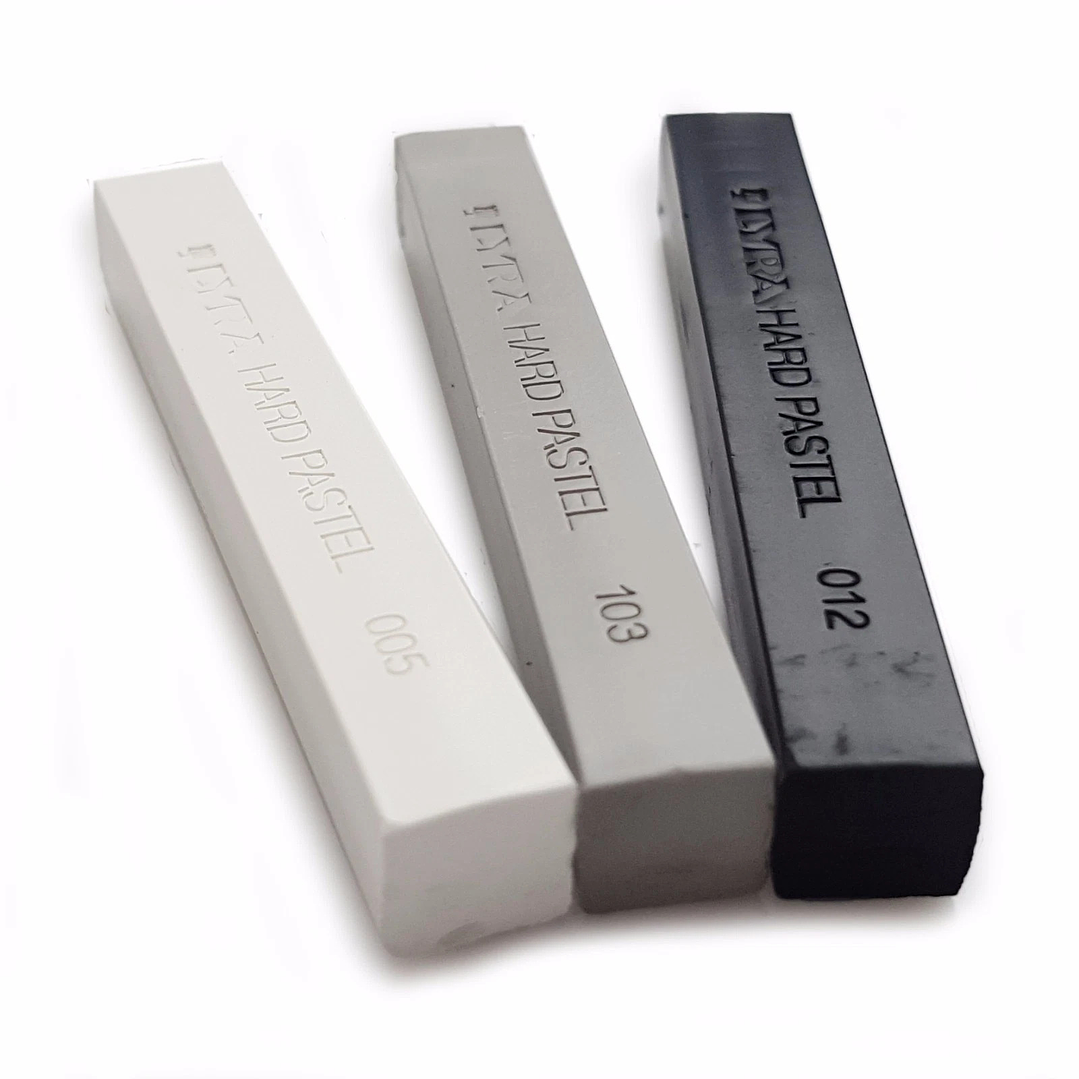 SET PASTELES SECO LYRA TONOS GRISES - 12 COLORES 2