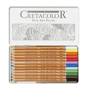 Estuche Metalico 12 lapiz pastel Cretacolor