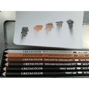 Caja Metálica de 6 Lápices Grasos Cretacolor