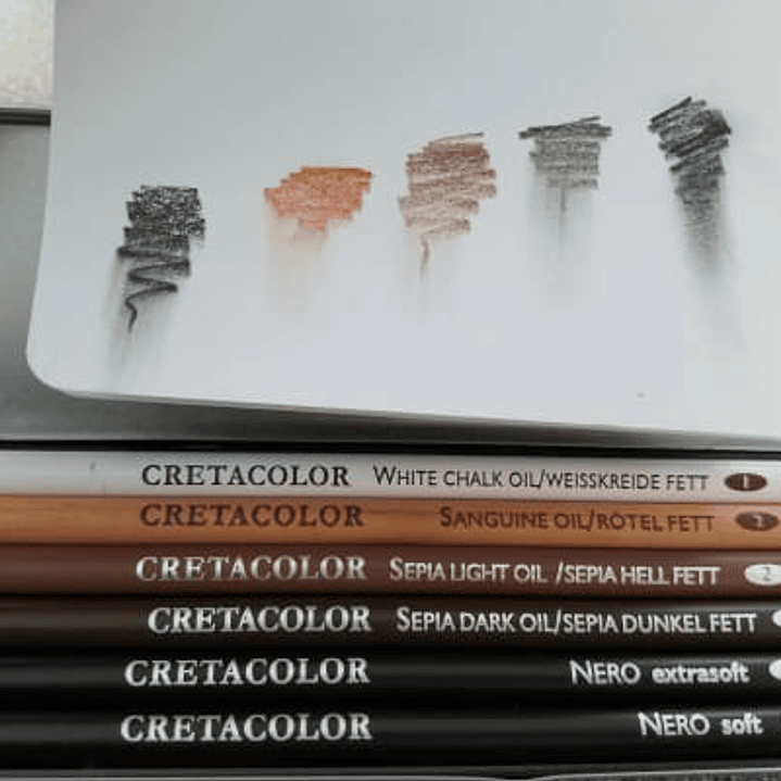 Caja Metálica de 6 Lápices Grasos Cretacolor 2