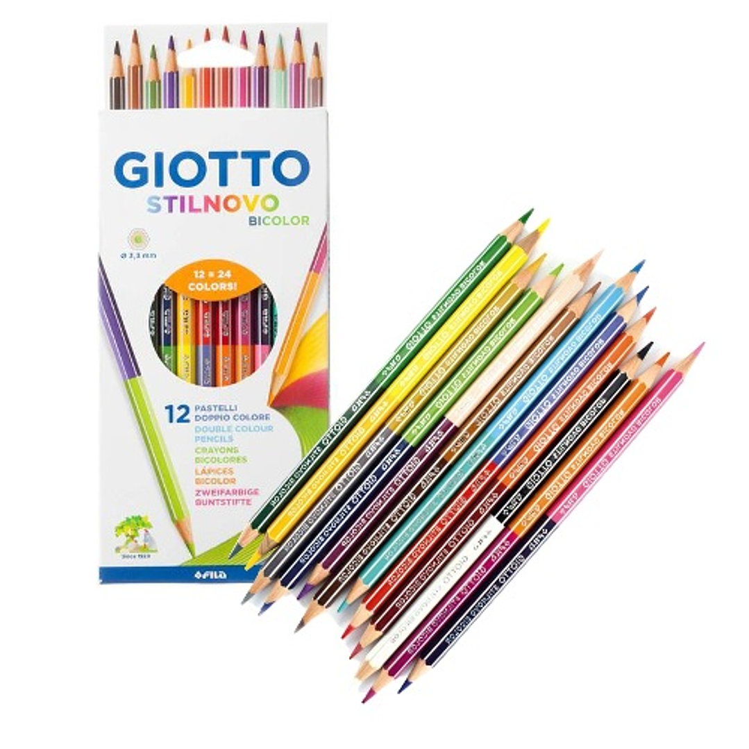 LAPICES STILNOVO BICOLOR 12 LAPICES 24 COL GIOTTO 1