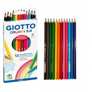 LAPICES GIOTTO COLORS 3.0 X 12 COLORES