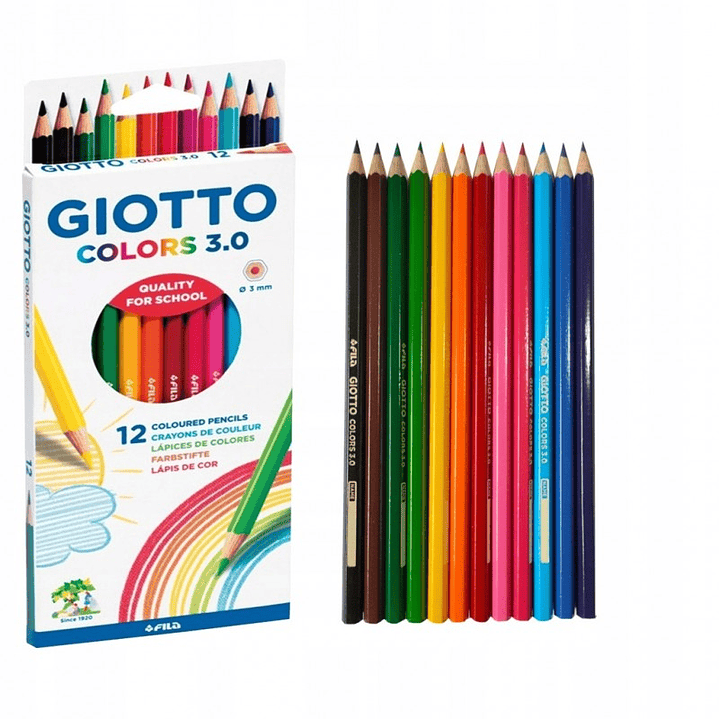 LAPICES GIOTTO COLORS 3.0 X 12 COLORES 1