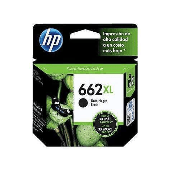 CARTUCHO DE TINTA HP 662XL ALTO RENDIMIENTO NEGRO 6.5ML CZ105A 1