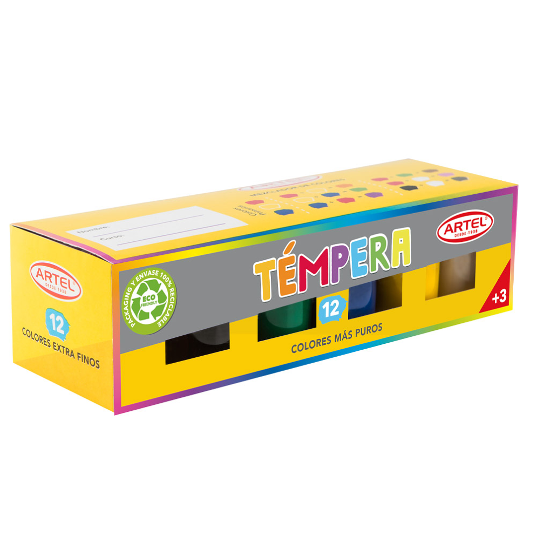 Estuche Tempera 12 Colores 15 Ml Artel 1