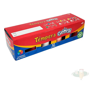 Estuche Tempera 12 Colores 15 Ml GIORGI