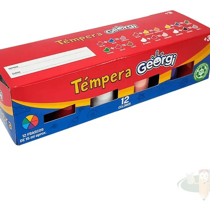 Estuche Tempera 12 Colores 15 Ml GIORGI 1