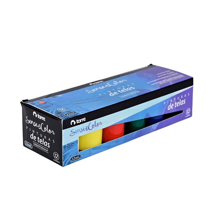 PINTURA PARA TELAS 12 COLORES 22ML TORRE 1