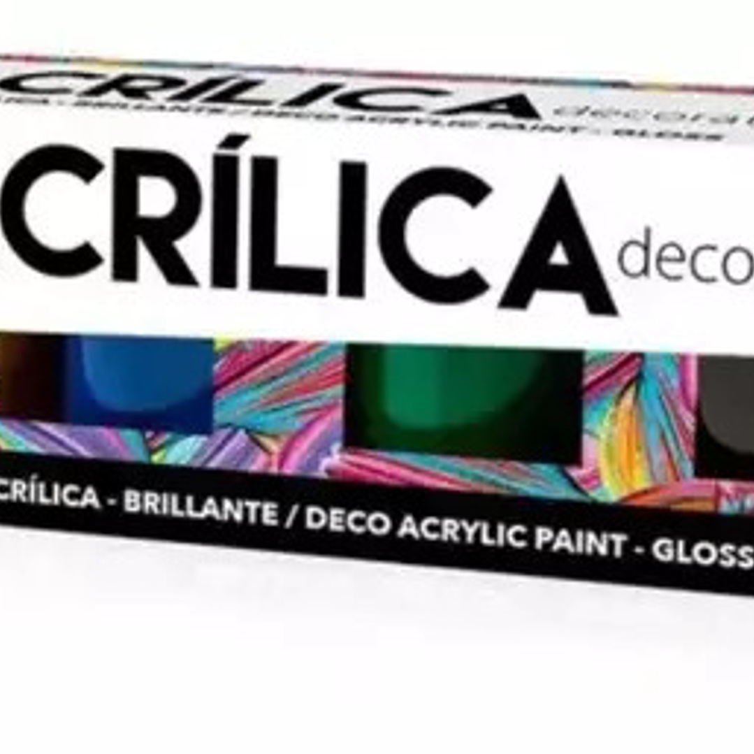 Estuche Pintura Acrilica Decorativa 6 Colores 15ml. Artel 1