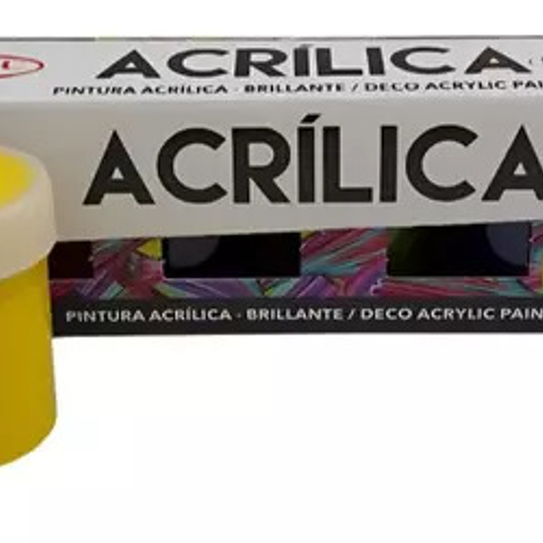 Estuche Pintura Acrilica Decorativa 6 Colores 15ml. Artel 2