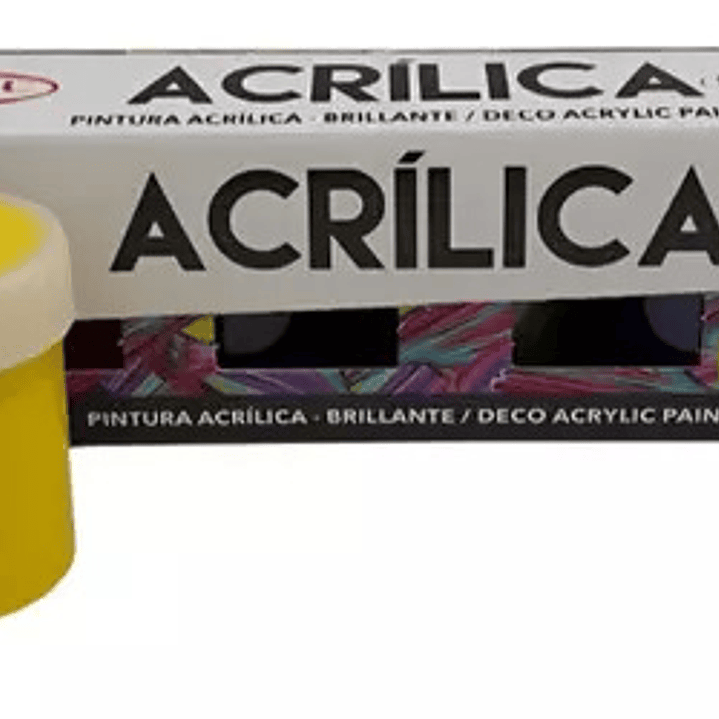 Estuche Pintura Acrilica Decorativa 6 Colores 15ml. Artel 2
