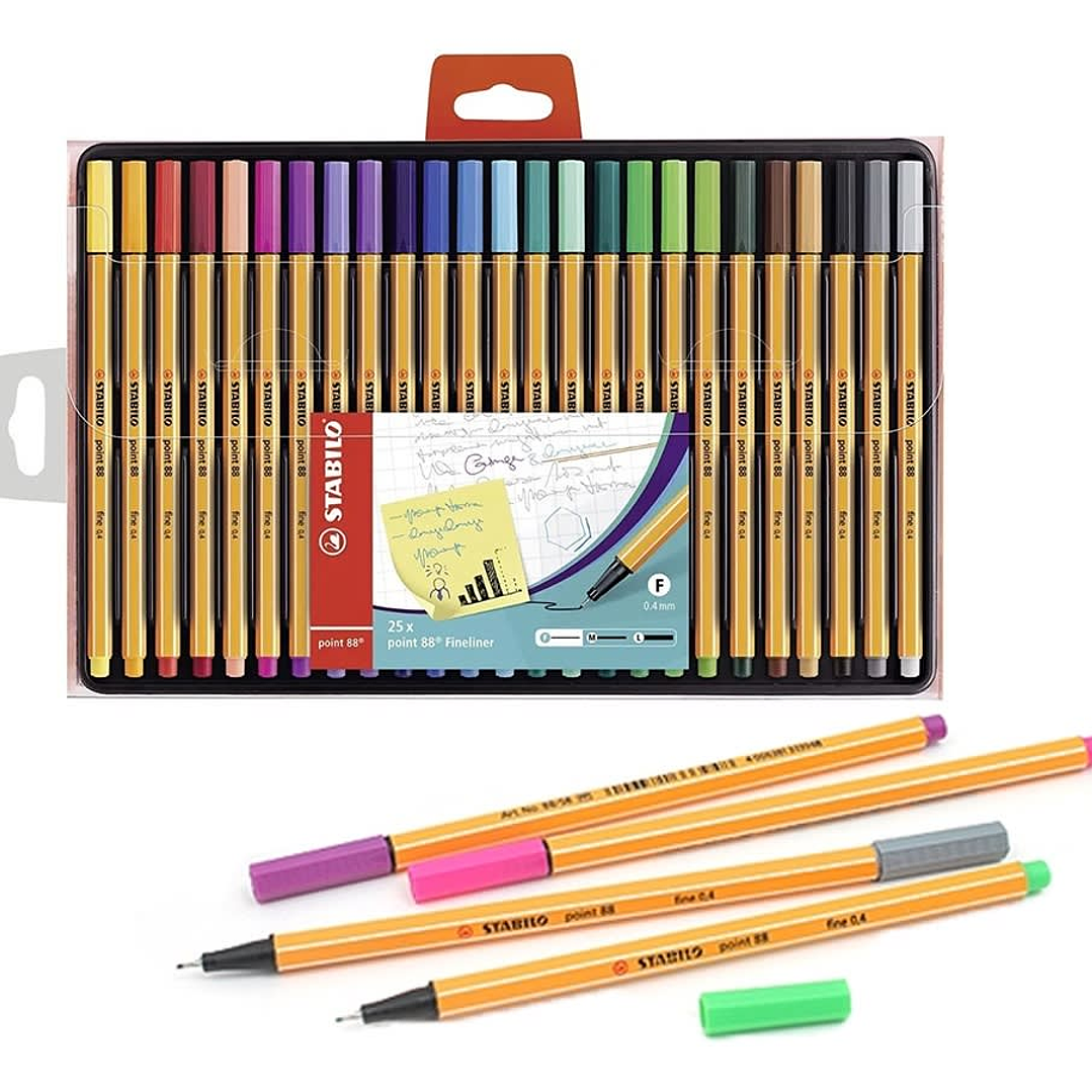 SET 25 TIRALÍNEAS STABILO POINT 88 - 0,4 MM COLORES SURTIDOS 1